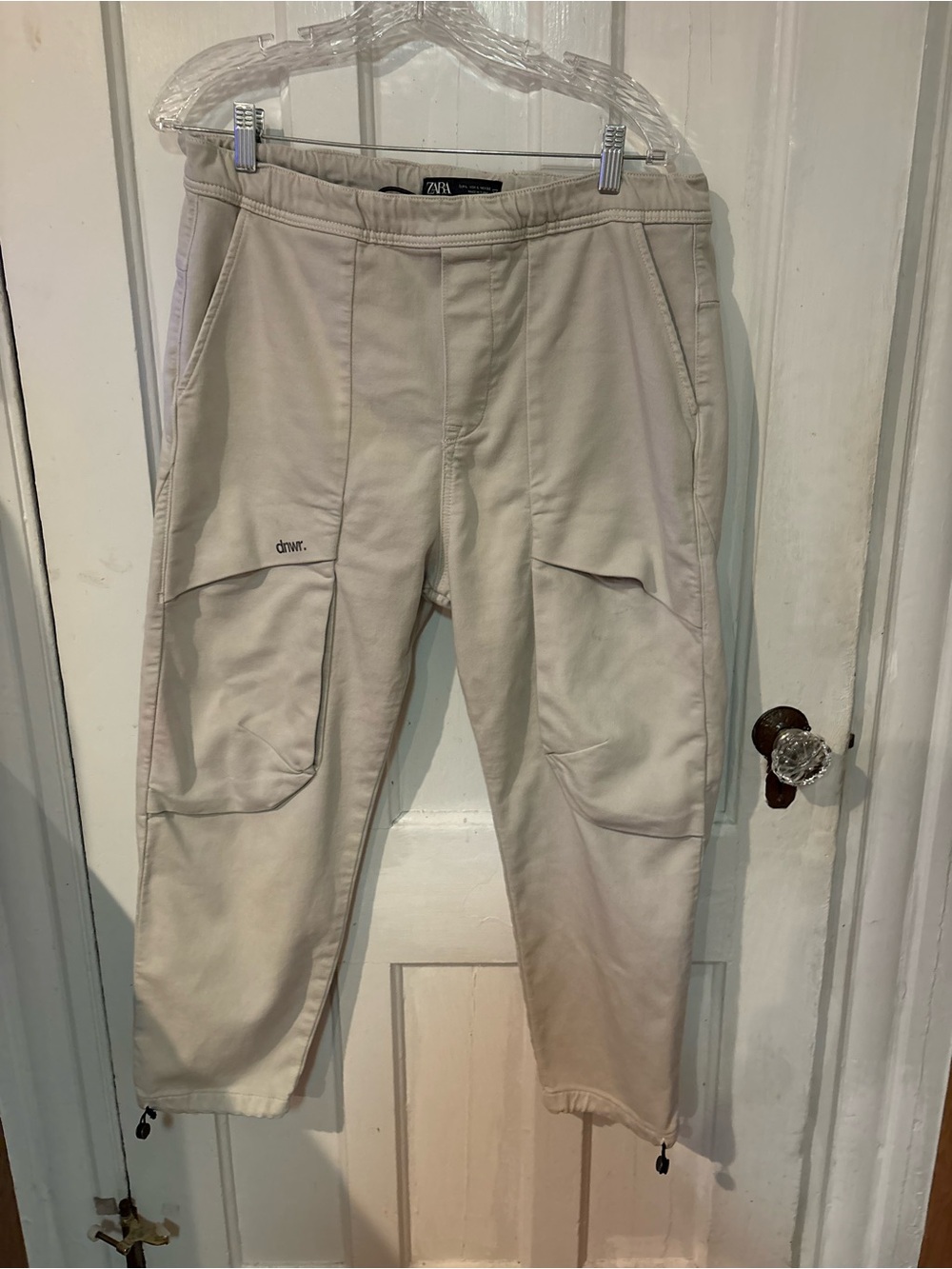 Zara Men's Light Beige Cargo Joggers